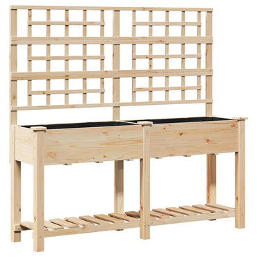 vidaXL Garten-Pflanzgefäß mit Regal Beige 161 x 46 x 152,5 cm