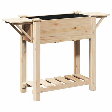 vidaXL Garten-Pflanzgefäß mit Regal Beige 111 x 37 x 76,5 cm
