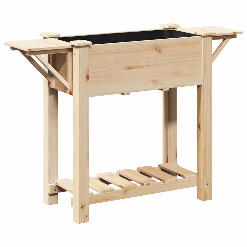 vidaXL Garten-Pflanzgefäß mit Regal Beige 111 x 37 x 76,5 cm