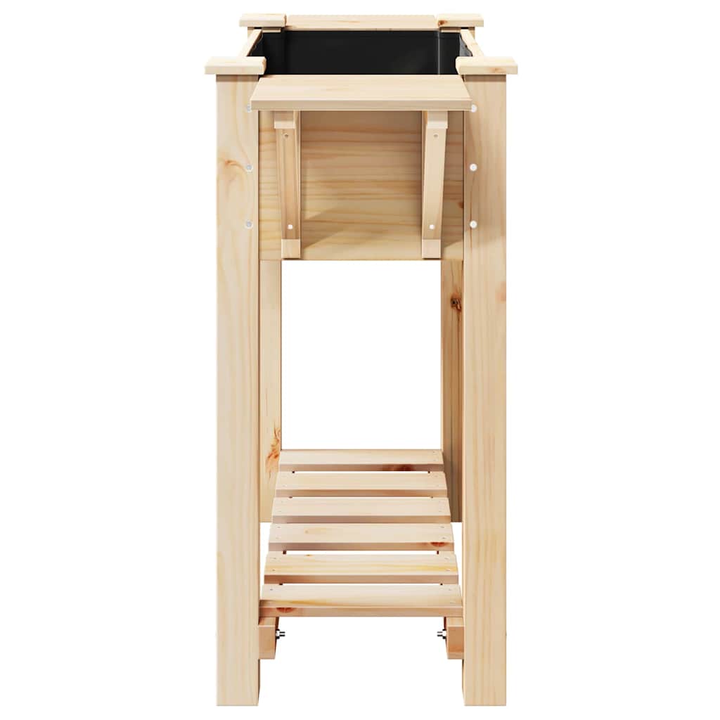 vidaXL Garten-Pflanzgefäß mit Regal Beige 111 x 37 x 76,5 cm
