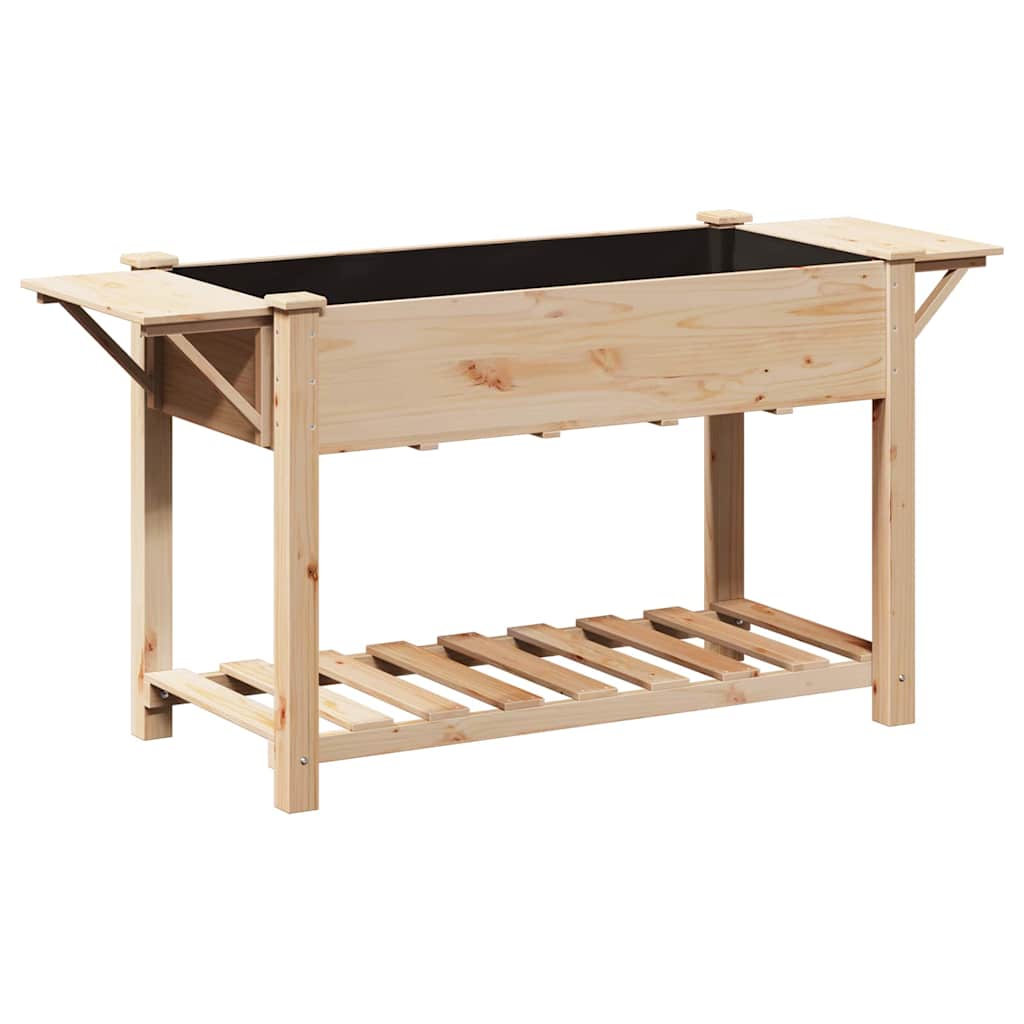 vidaXL Garten-Pflanzgefäß mit Regal Beige 155 x 59 x 76,5 cm