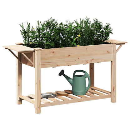 vidaXL Garten-Pflanzgefäß mit Regal Beige 155 x 59 x 76,5 cm