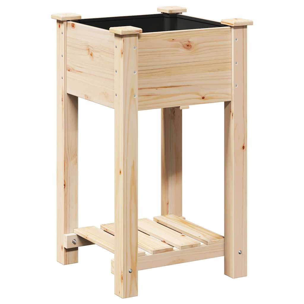 vidaXL Garten-Pflanzgefäß mit Regal Beige 45 x 45 x 76,5 cm