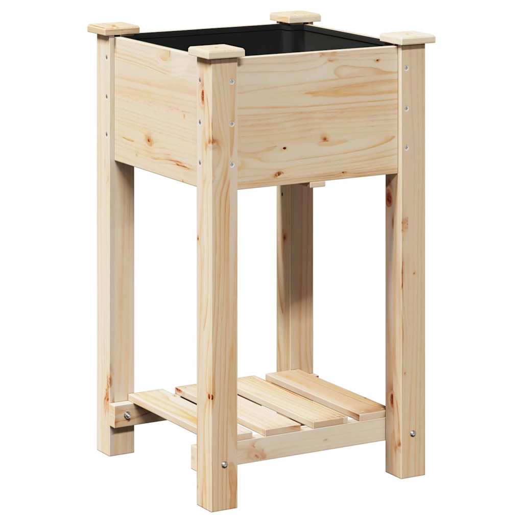 vidaXL Garten-Pflanzgefäß mit Regal Beige 45 x 45 x 76,5 cm