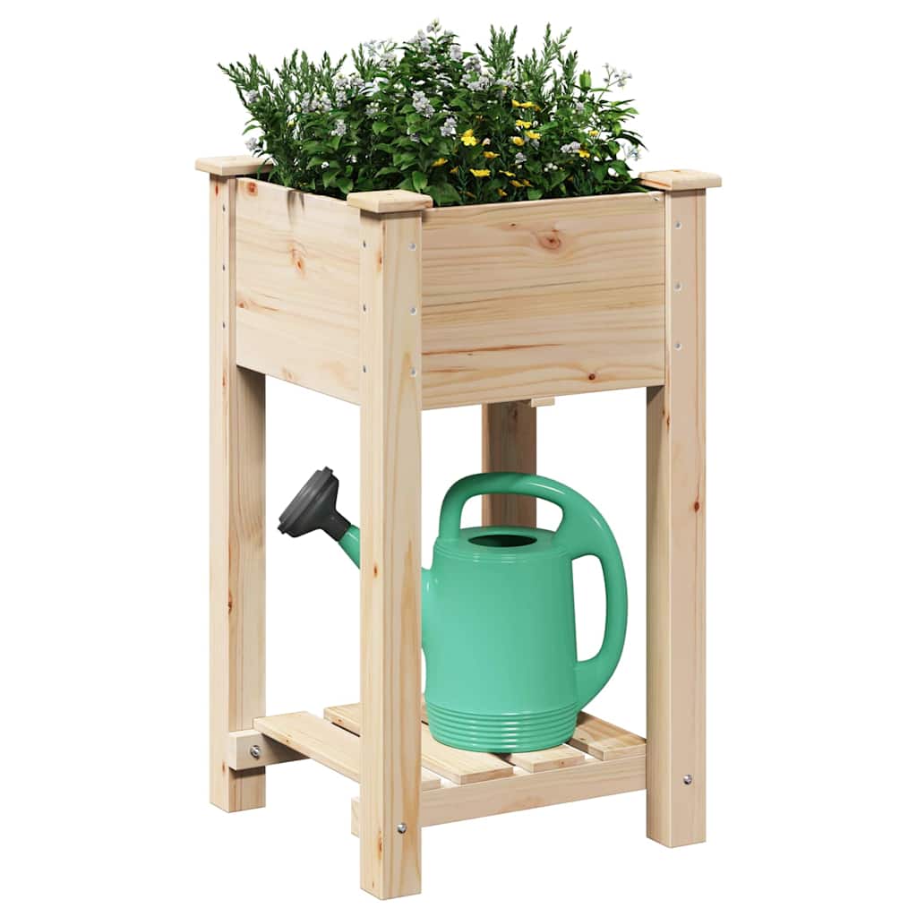 vidaXL Garten-Pflanzgefäß mit Regal Beige 45 x 45 x 76,5 cm