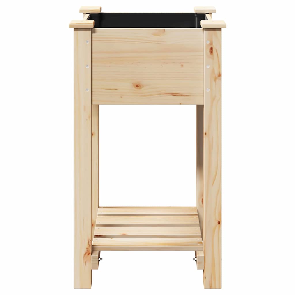 vidaXL Garten-Pflanzgefäß mit Regal Beige 45 x 45 x 76,5 cm