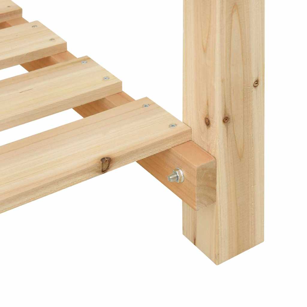 vidaXL Jardinière de jardin avec étagère Beige 60,5 x 60 x 76,5 cm