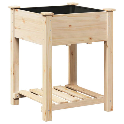 vidaXL Jardinière de jardin avec étagère Beige 60,5 x 60 x 76,5 cm