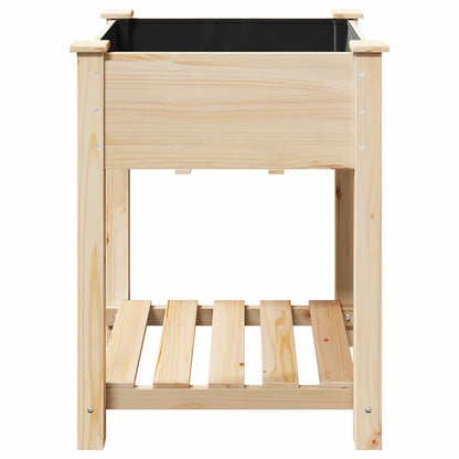 vidaXL Jardinière de jardin avec étagère Beige 60,5 x 60 x 76,5 cm