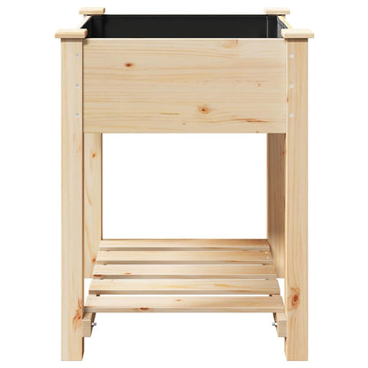vidaXL Jardinière de jardin avec étagère Beige 60,5 x 60 x 76,5 cm