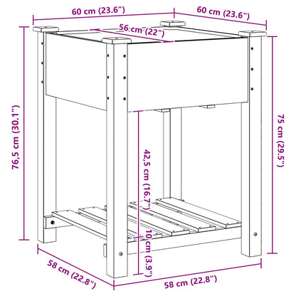 Garten-Pflanzgefäß mit Regal Beige 90 x 90 x 76,5 cm