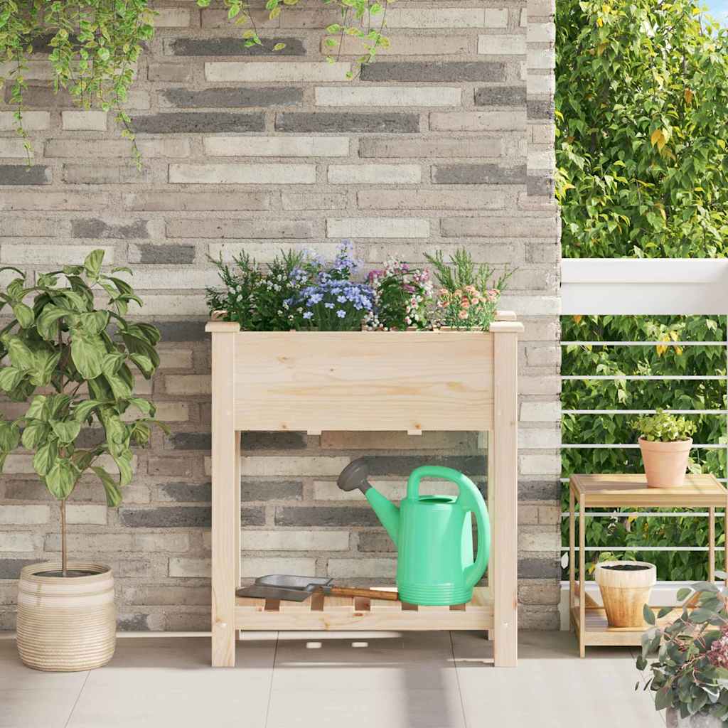 vidaXL Garten-Pflanzgefäß mit Regal Beige 71 x 37 x 76,5 cm