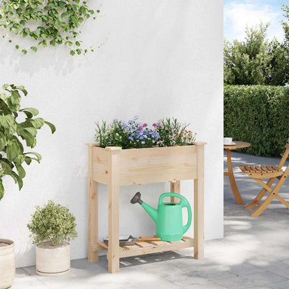vidaXL Garten-Pflanzgefäß mit Regal Beige 71 x 37 x 76,5 cm