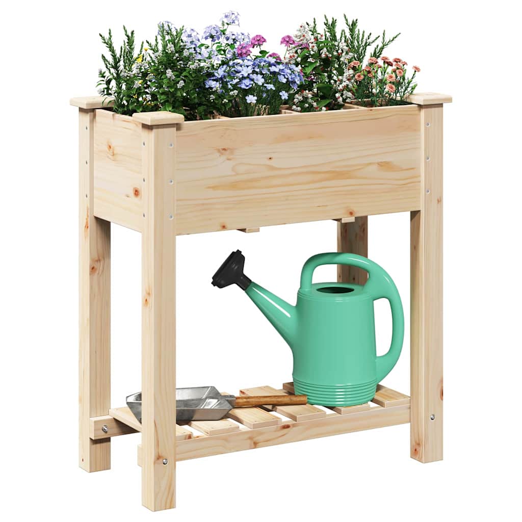 vidaXL Garten-Pflanzgefäß mit Regal Beige 71 x 37 x 76,5 cm