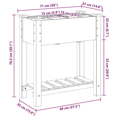 vidaXL Garten-Pflanzgefäß mit Regal Beige 71 x 37 x 76,5 cm