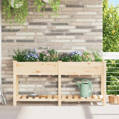 vidaXL Garten-Pflanzgefäß mit Regal Beige 161,5 x 45 x 76,5 cm