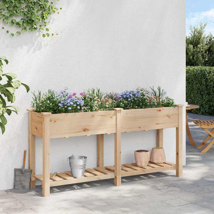 vidaXL Garten-Pflanzgefäß mit Regal Beige 161,5 x 45 x 76,5 cm