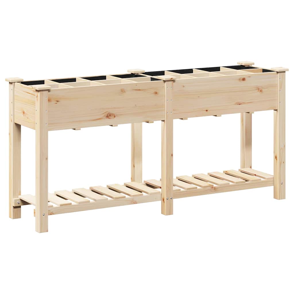vidaXL Garten-Pflanzgefäß mit Regal Beige 161,5 x 45 x 76,5 cm
