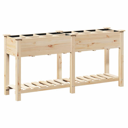 vidaXL Garten-Pflanzgefäß mit Regal Beige 161,5 x 45 x 76,5 cm