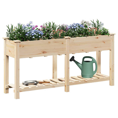 vidaXL Garten-Pflanzgefäß mit Regal Beige 161,5 x 45 x 76,5 cm