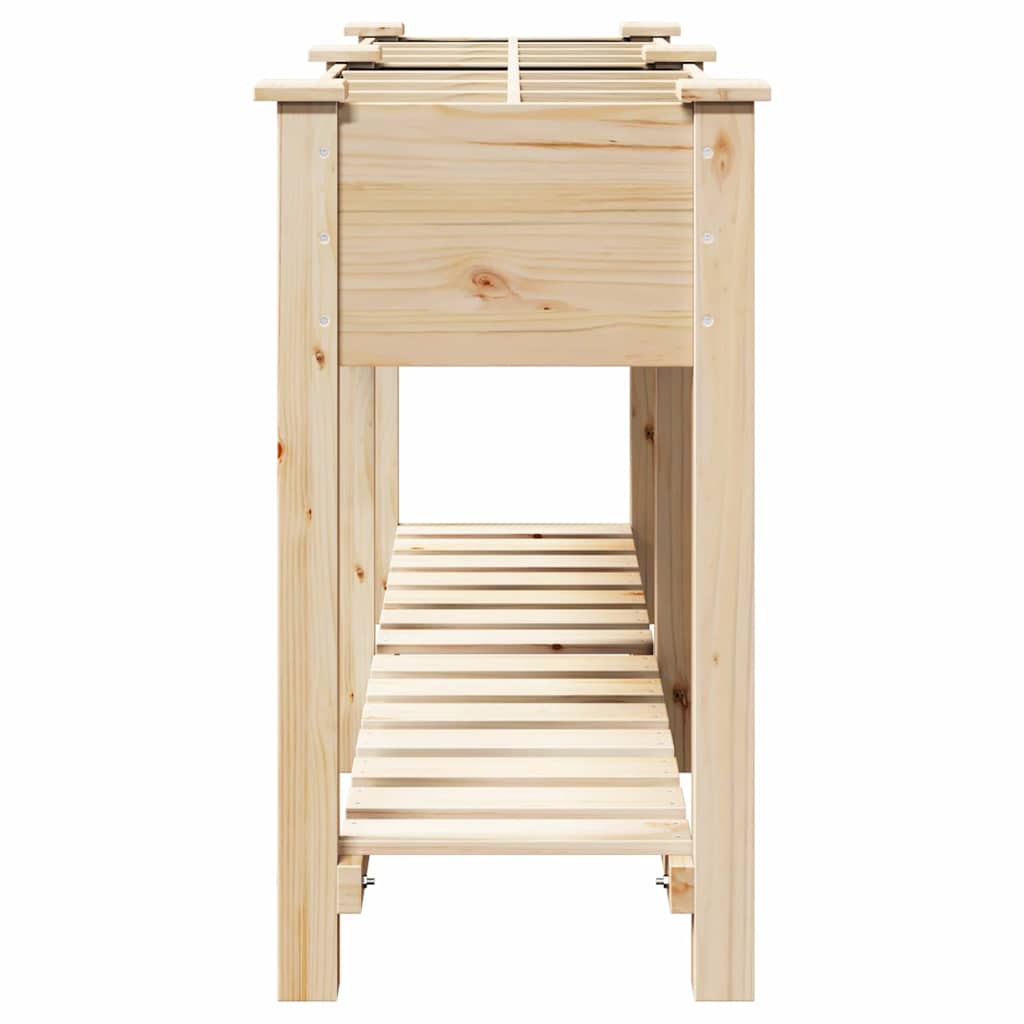 vidaXL Garten-Pflanzgefäß mit Regal Beige 161,5 x 45 x 76,5 cm