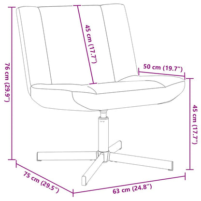 Drehstuhl Weinrot 63 x 75 x 76 cm Stoff