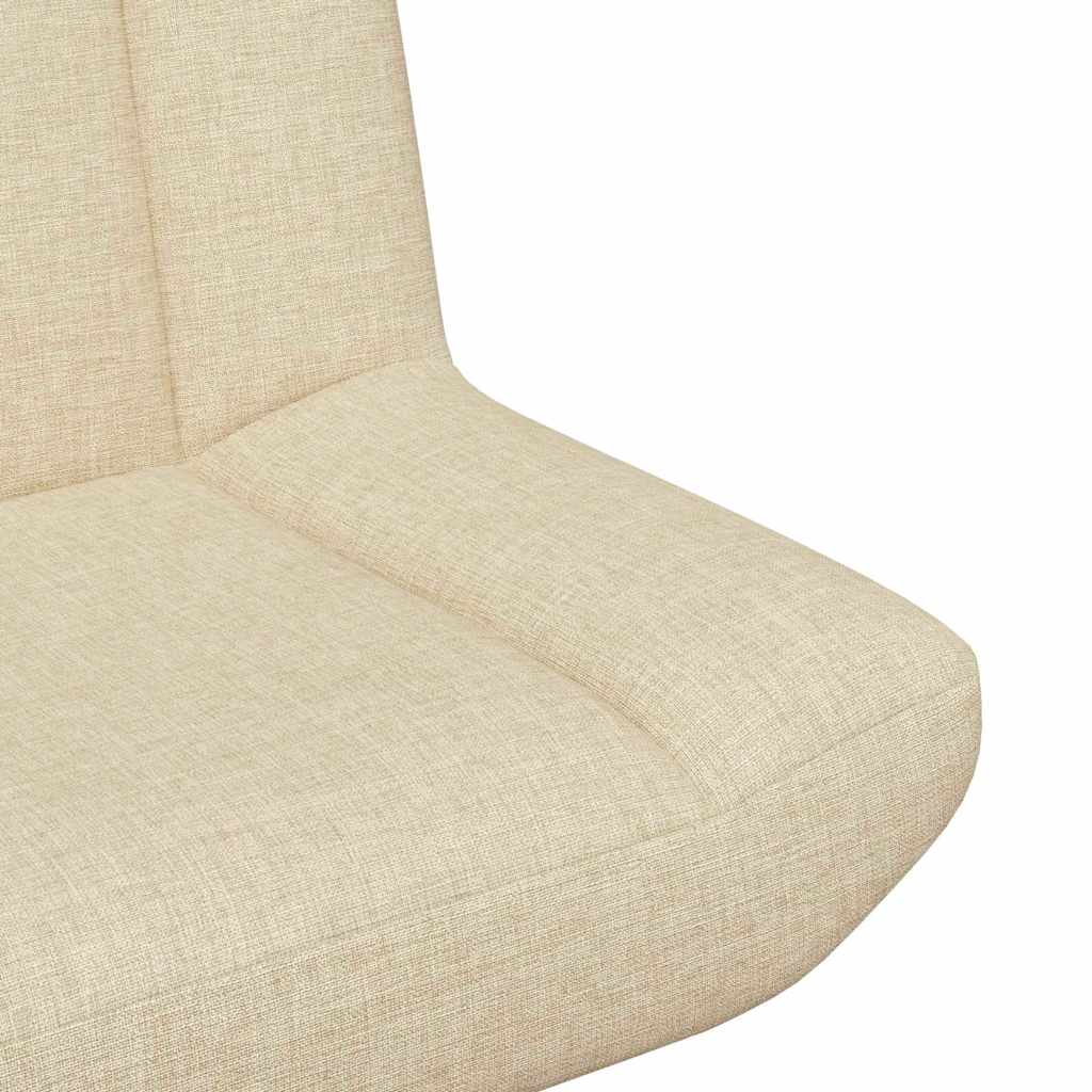 vidaXL Drehstuhl Creme 63 x 75 x 76 cm Stoff