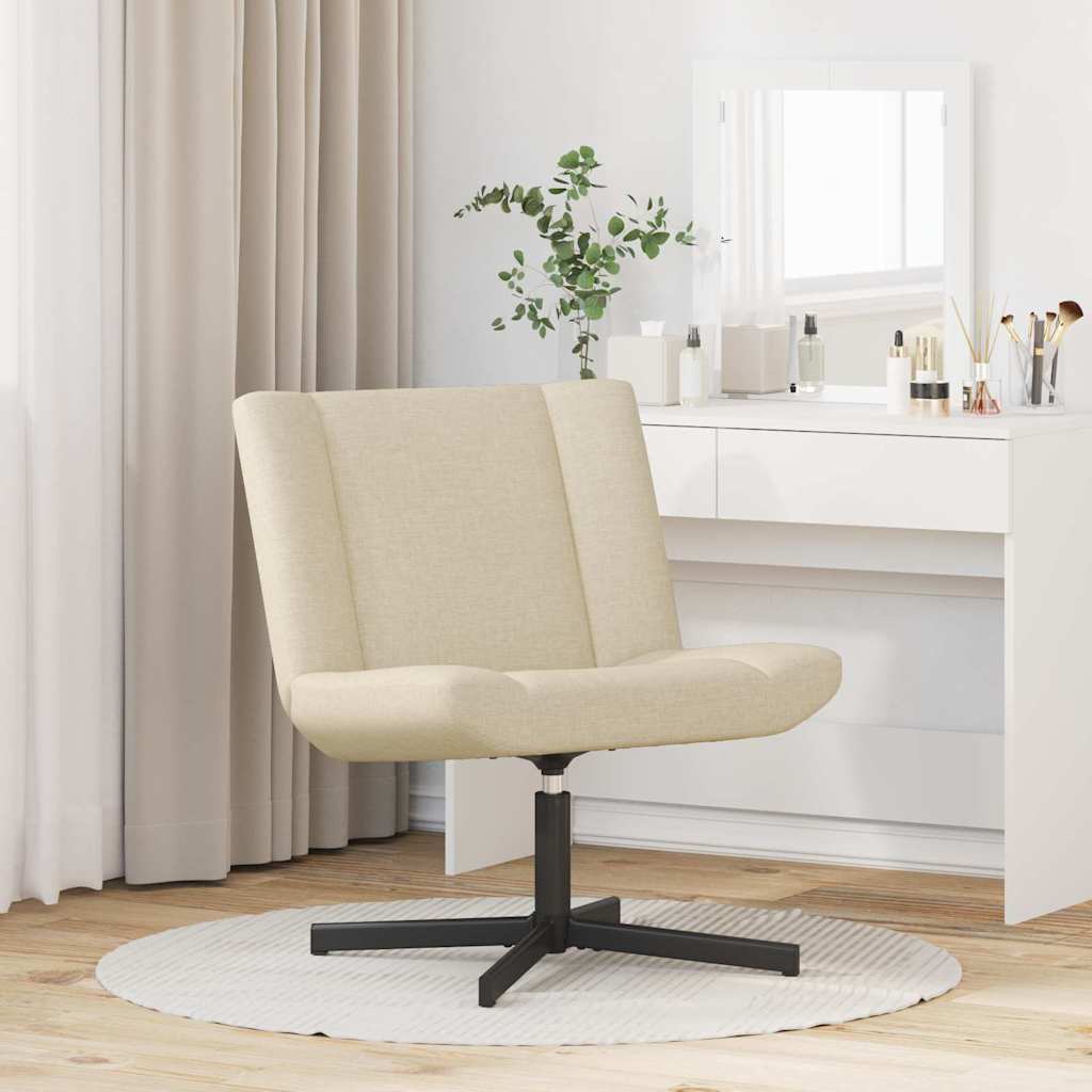 vidaXL Drehstuhl Creme 63 x 75 x 76 cm Stoff