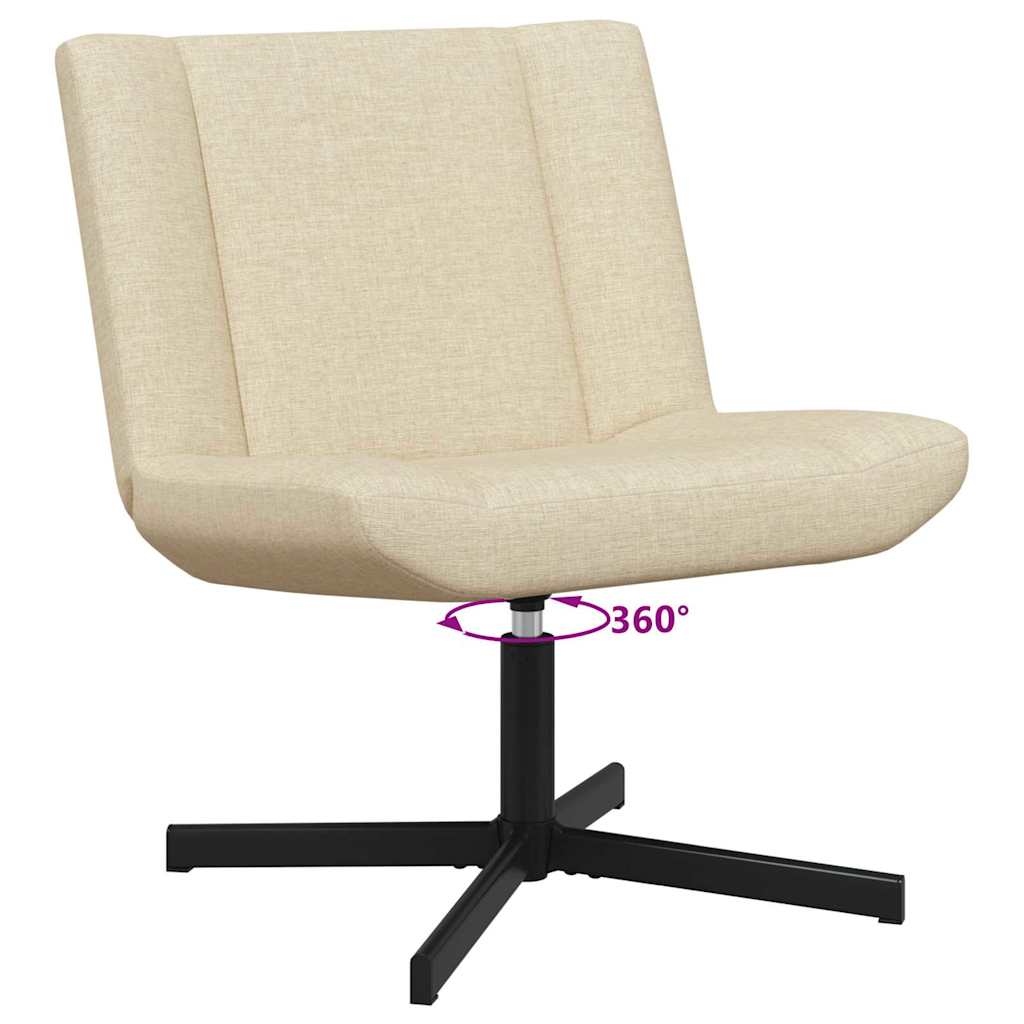 vidaXL Drehstuhl Creme 63 x 75 x 76 cm Stoff