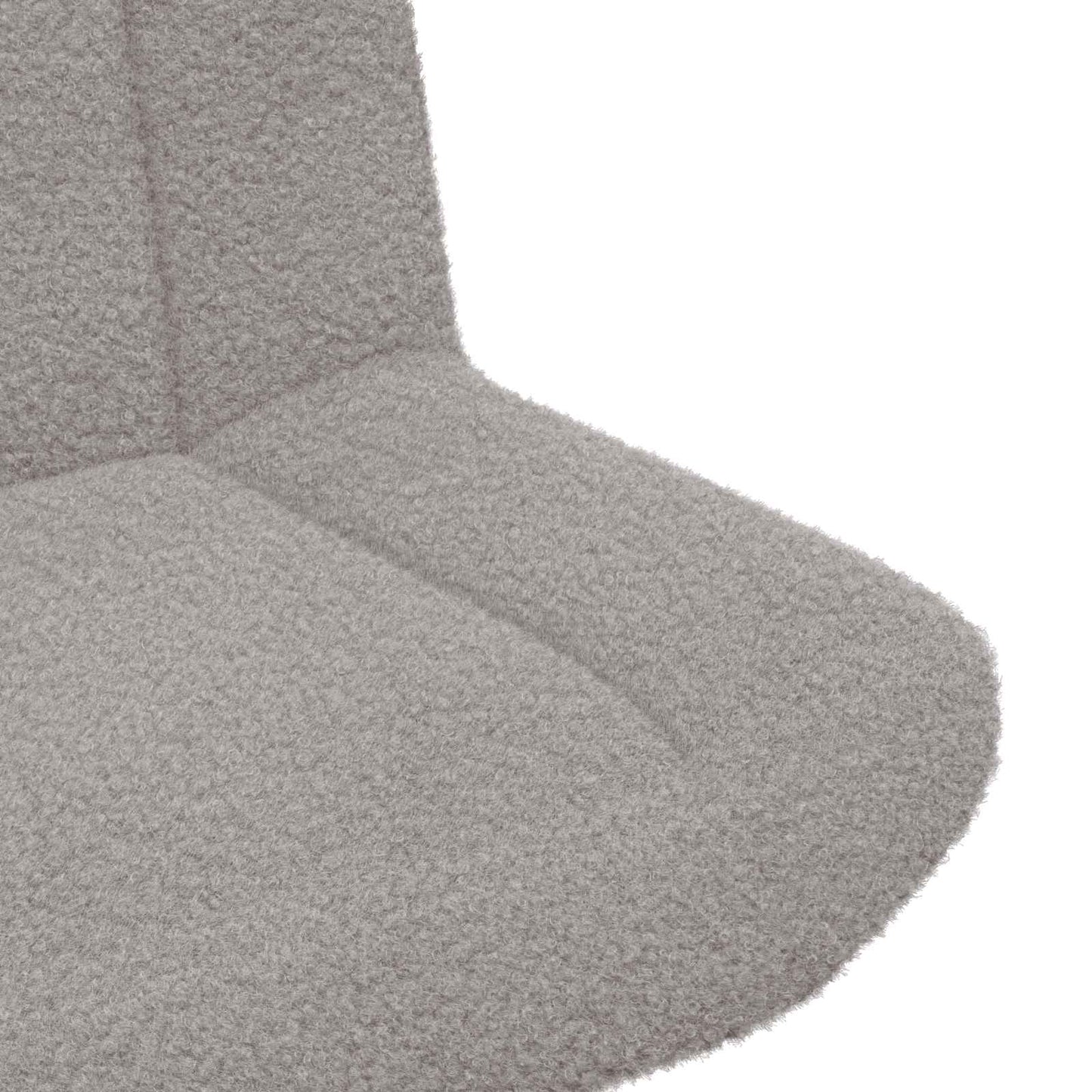 Drehstuhl Hellgrau 63 x 75 x 76 cm Schafsleder