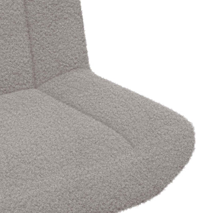 Drehstuhl Hellgrau 63 x 75 x 76 cm Schafsleder