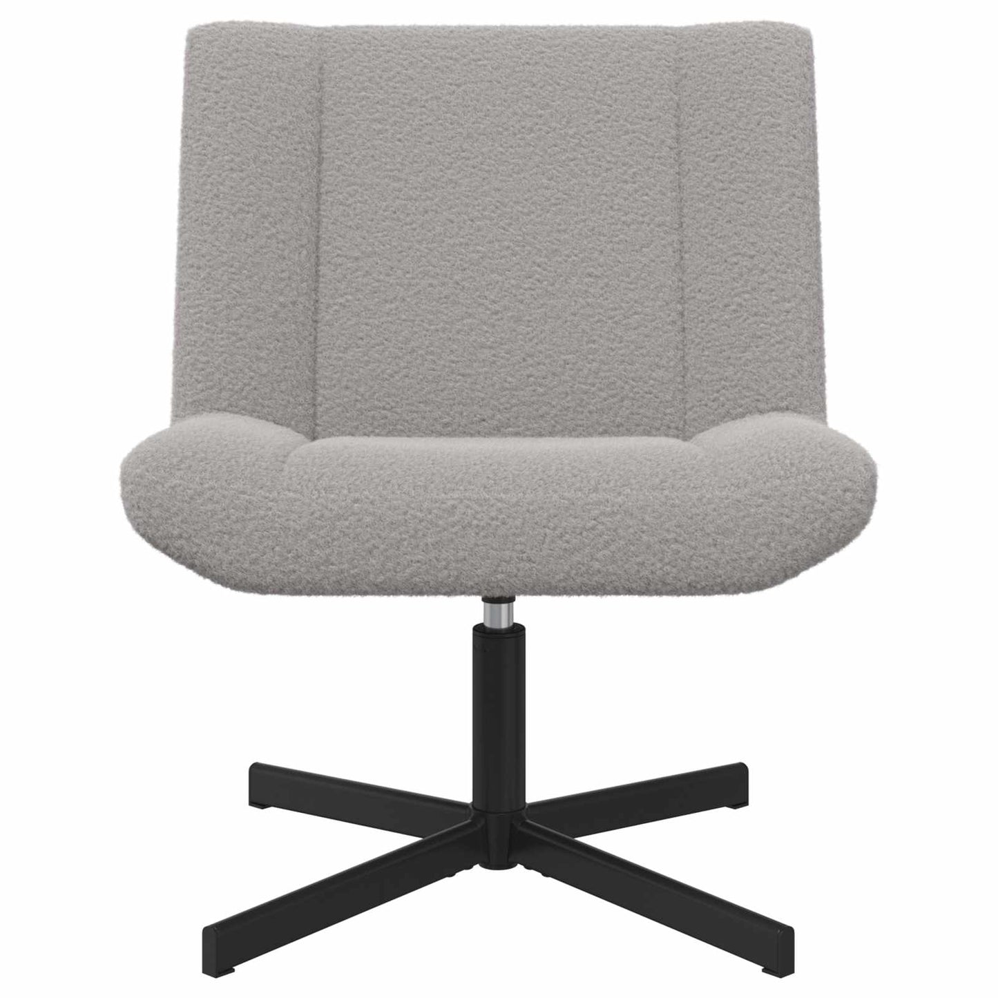 Drehstuhl Hellgrau 63 x 75 x 76 cm Schafsleder