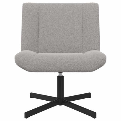 Drehstuhl Hellgrau 63 x 75 x 76 cm Schafsleder