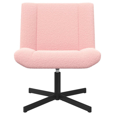 vidaXL Chaise pivotante Rose 63 x 75 x 76 cm Cuir de mouton
