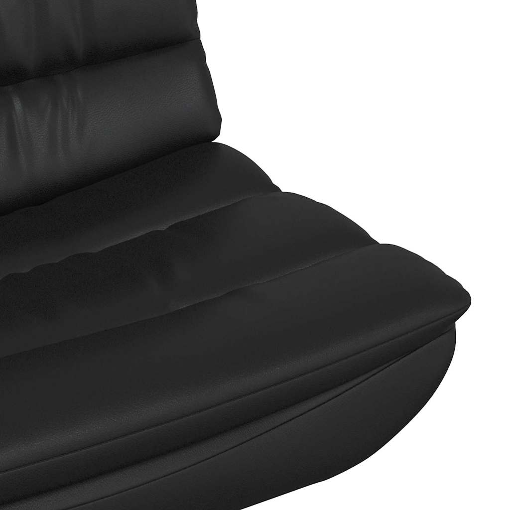 vidaXL Chaise pivotante Noir 63 x 75 x 76 cm Similicuir