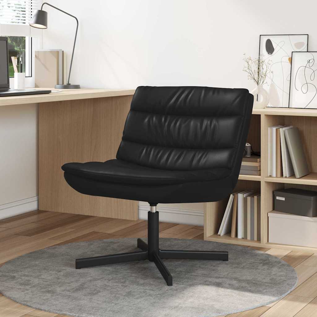 vidaXL Chaise pivotante Noir 63 x 75 x 76 cm Similicuir