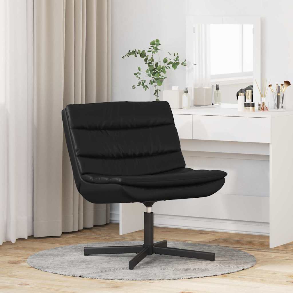 vidaXL Chaise pivotante Noir 63 x 75 x 76 cm Similicuir