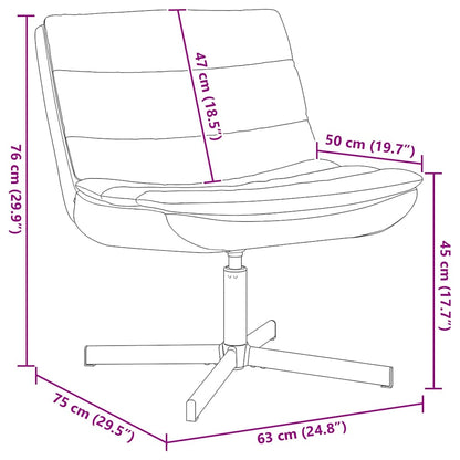 vidaXL Chaise pivotante Noir 63 x 75 x 76 cm Similicuir