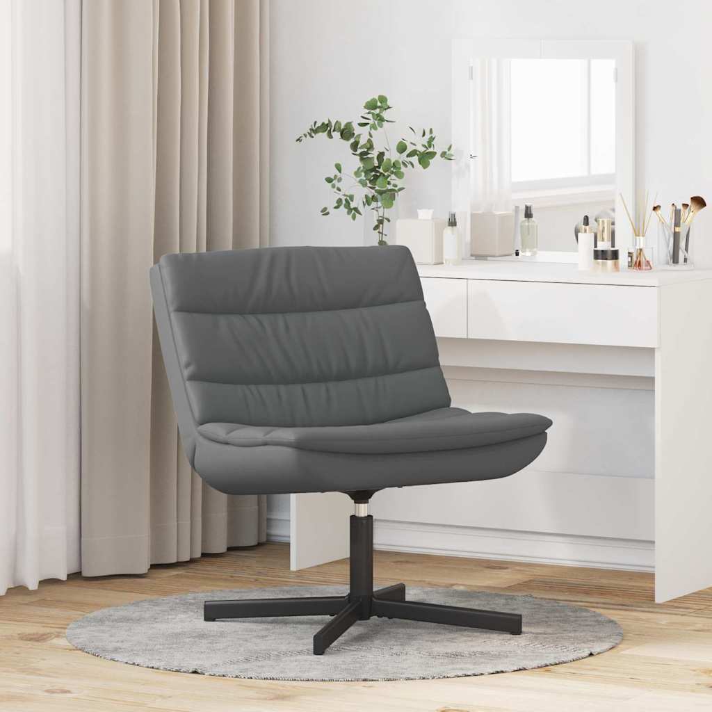 vidaXL Chaise pivotante Gris 63 x 75 x 76 cm PU