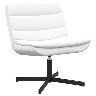 vidaXL Chaise pivotante Blanc 63 x 75 x 76 cm PU