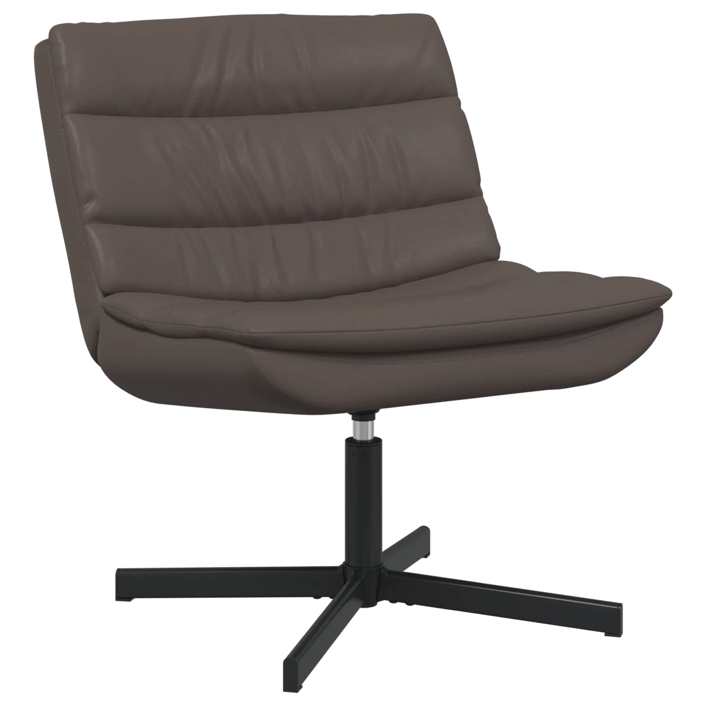 vidaXL Fauteuil pivotant marron 63 x 75 x 76 cm PU brillant