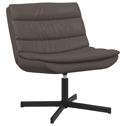 vidaXL Fauteuil pivotant marron 63 x 75 x 76 cm PU brillant
