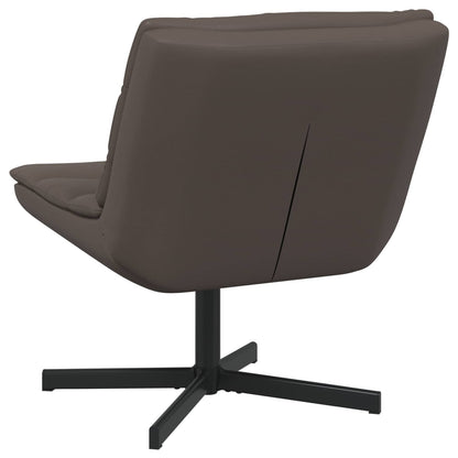 vidaXL Fauteuil pivotant marron 63 x 75 x 76 cm PU brillant