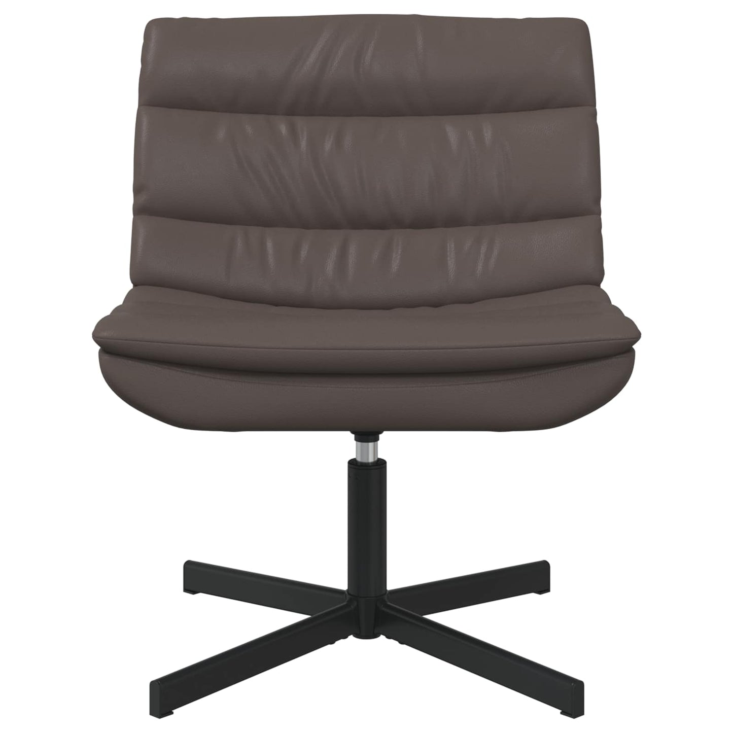 vidaXL Fauteuil pivotant marron 63 x 75 x 76 cm PU brillant