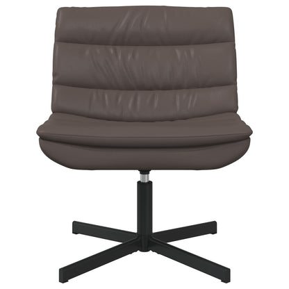 vidaXL Fauteuil pivotant marron 63 x 75 x 76 cm PU brillant