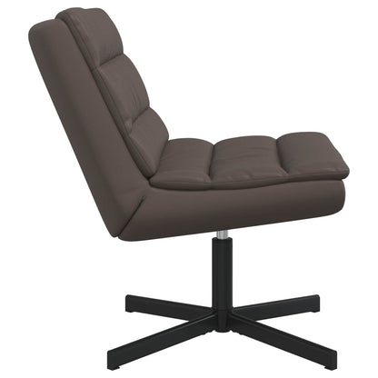 vidaXL Fauteuil pivotant marron 63 x 75 x 76 cm PU brillant