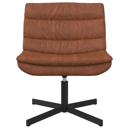 Drehstuhl Braun 63 x 75 x 76 cm Antikes PU