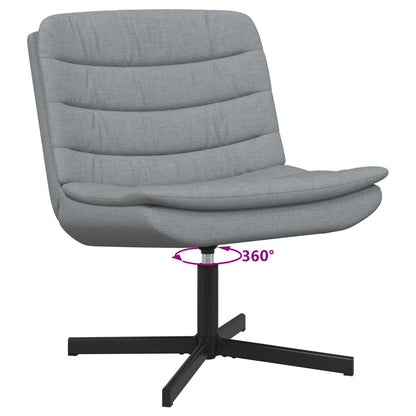 vidaXL Chaise pivotante Gris clair 63 x 75 x 76 cm Tissu