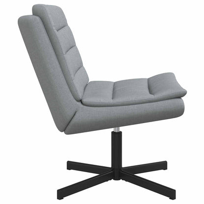 vidaXL Chaise pivotante Gris clair 63 x 75 x 76 cm Tissu