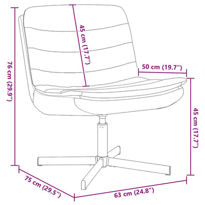 Drehstuhl Schwarz 63 x 75 x 76 cm Stoff